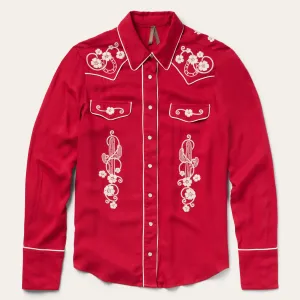 Embroidered Retro Western Shirt -STETSON