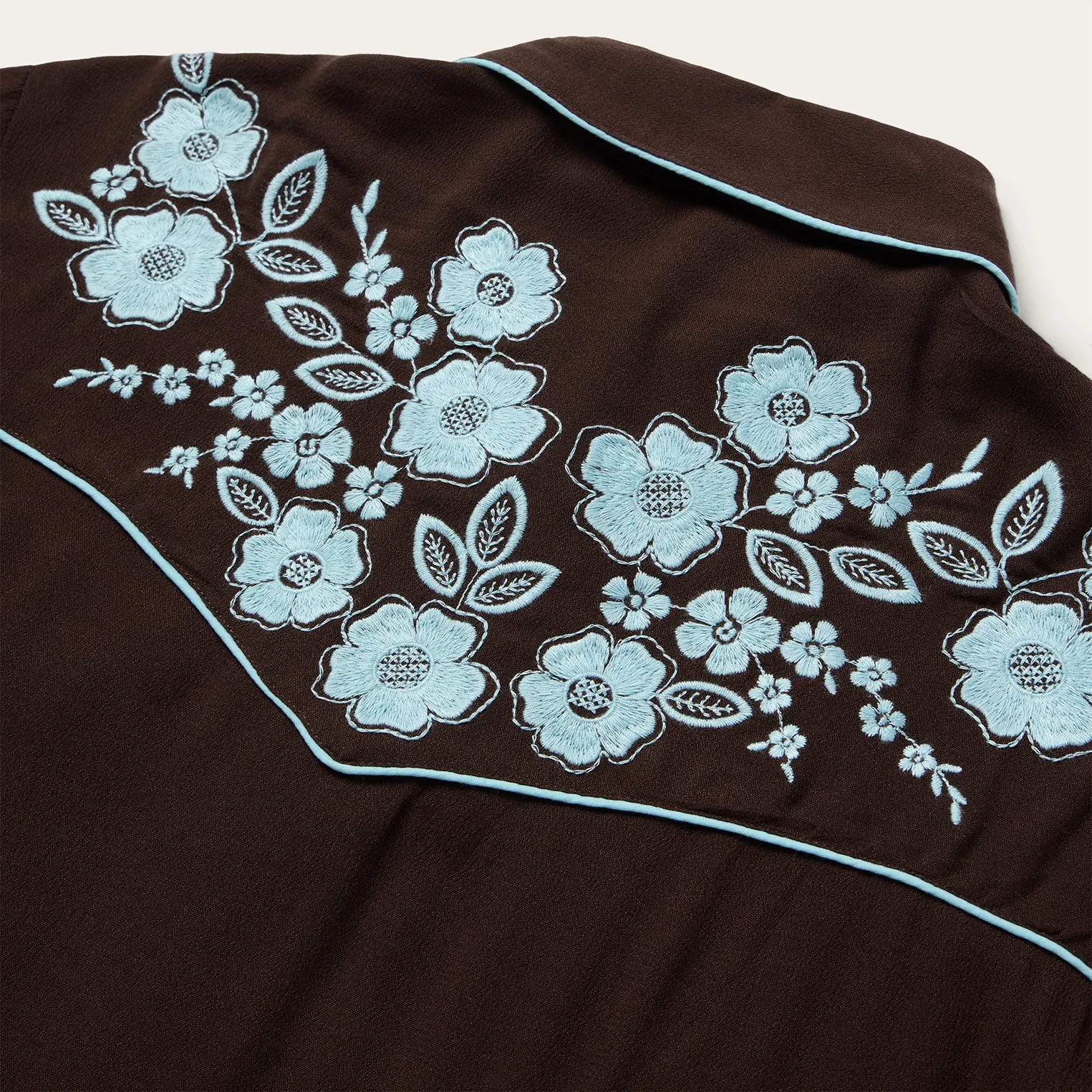 Embroidered Retro Western Shirt -STETSON