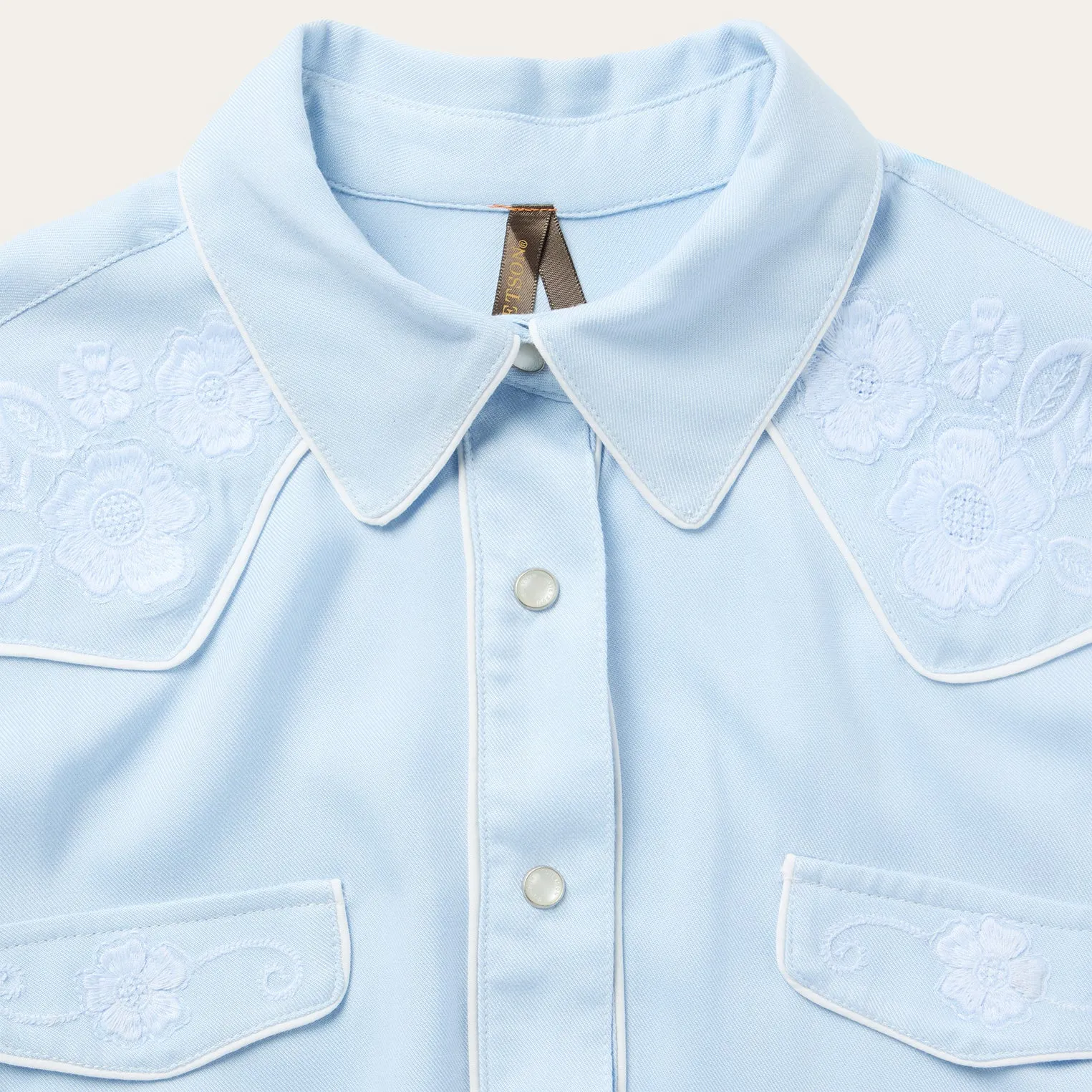 Embroidered Retro Western Shirt -STETSON