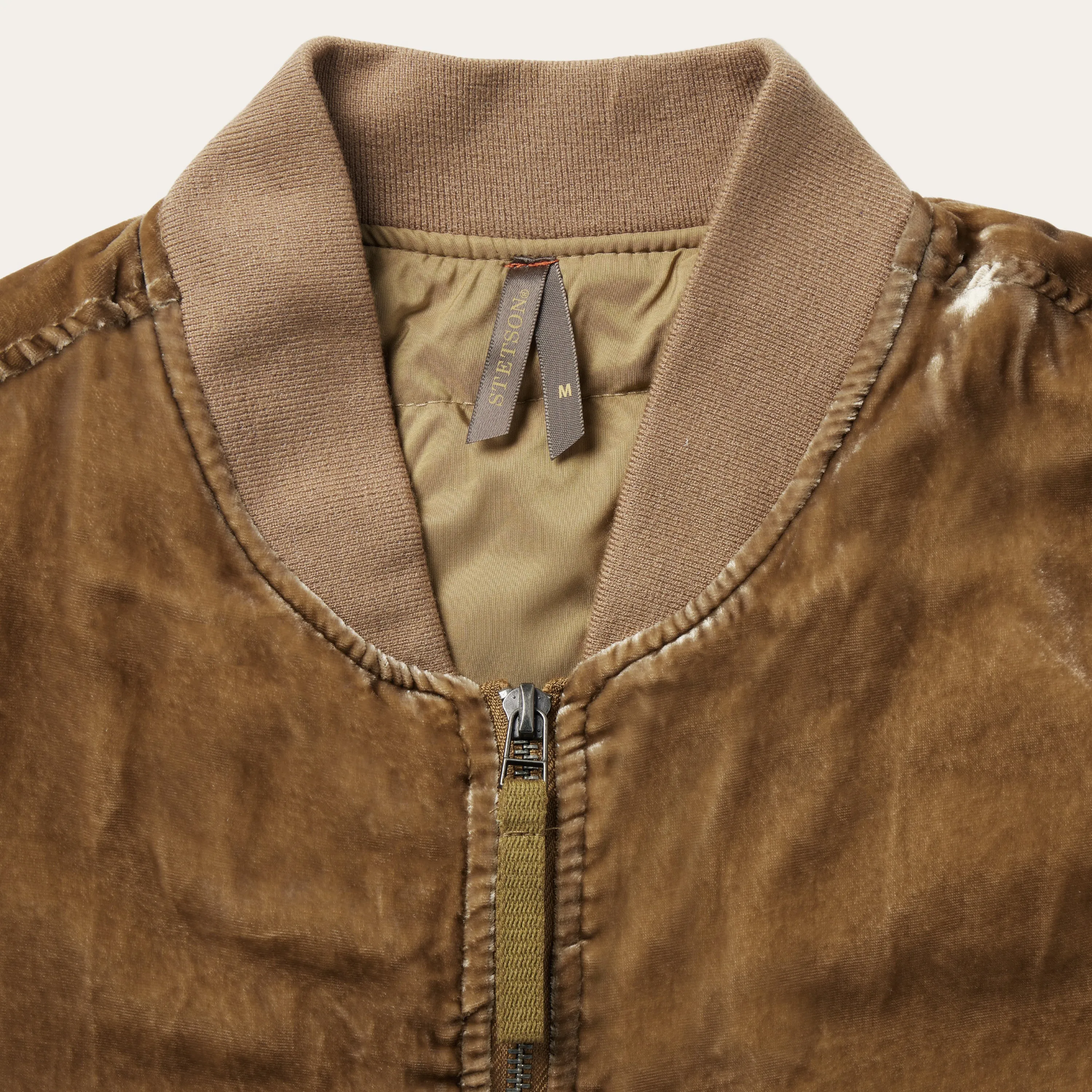 Embroidered Velvet Bomber Jacket -STETSON