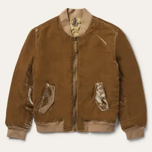 Embroidered Velvet Bomber Jacket -STETSON