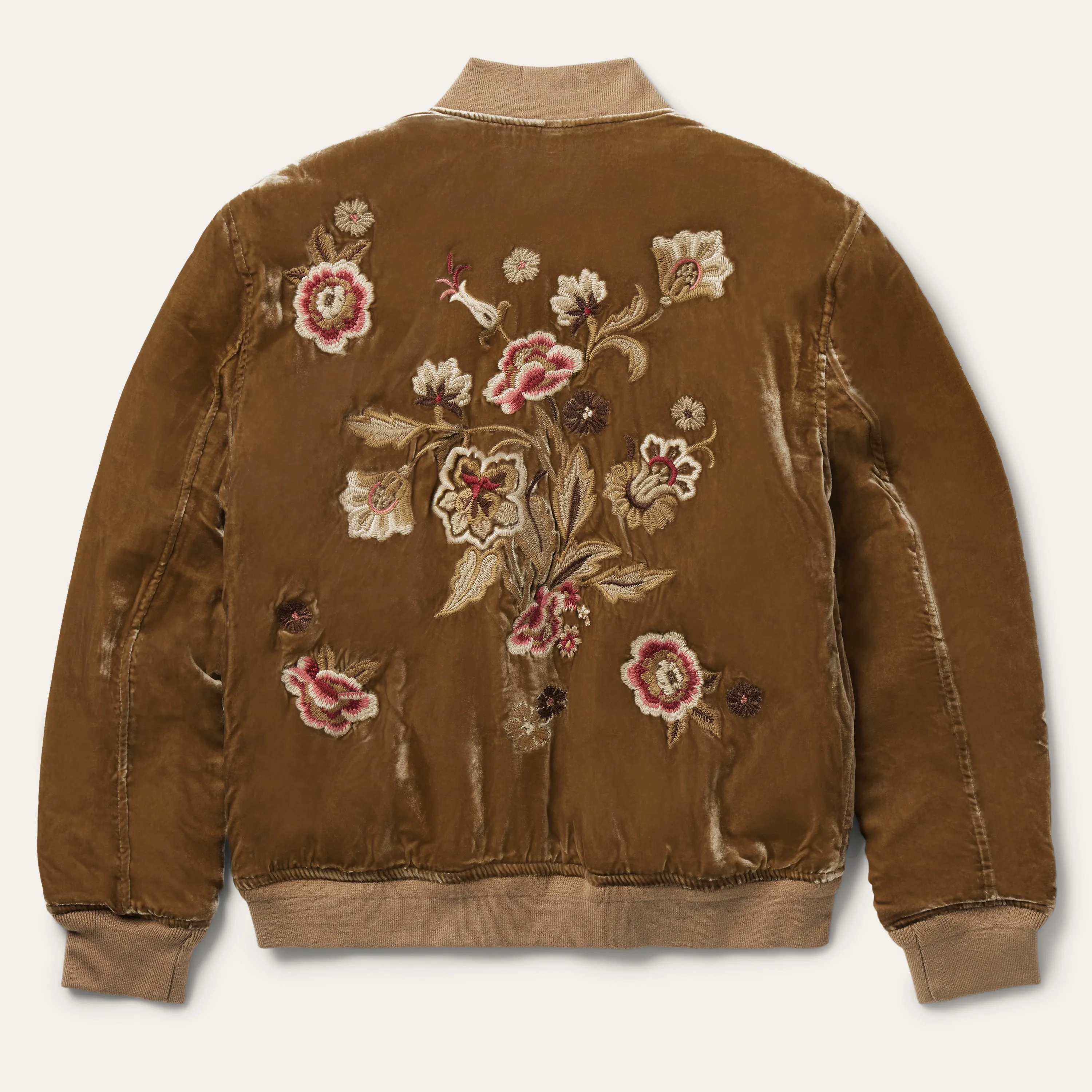 Embroidered Velvet Bomber Jacket -STETSON
