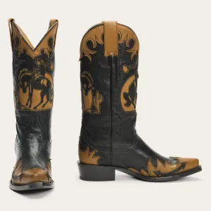 Faye Cowgirl & Horse Underlay Leather Boot -STETSON