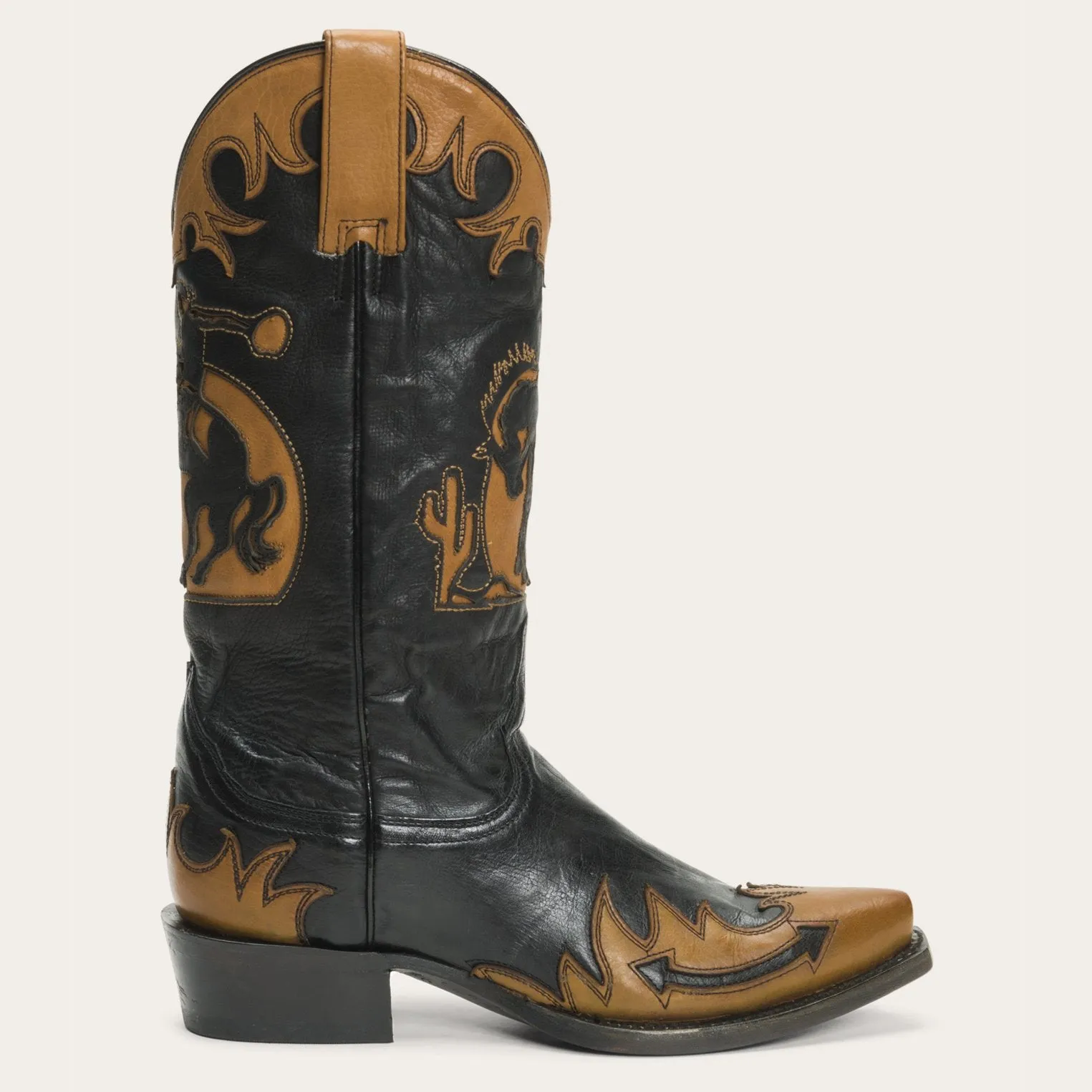Faye Cowgirl & Horse Underlay Leather Boot -STETSON