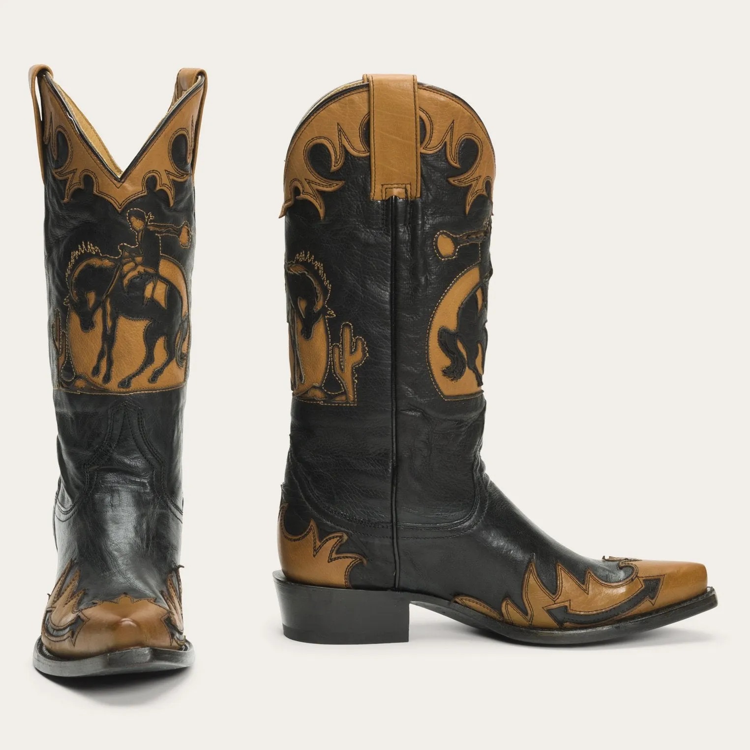 Faye Cowgirl & Horse Underlay Leather Boot -STETSON