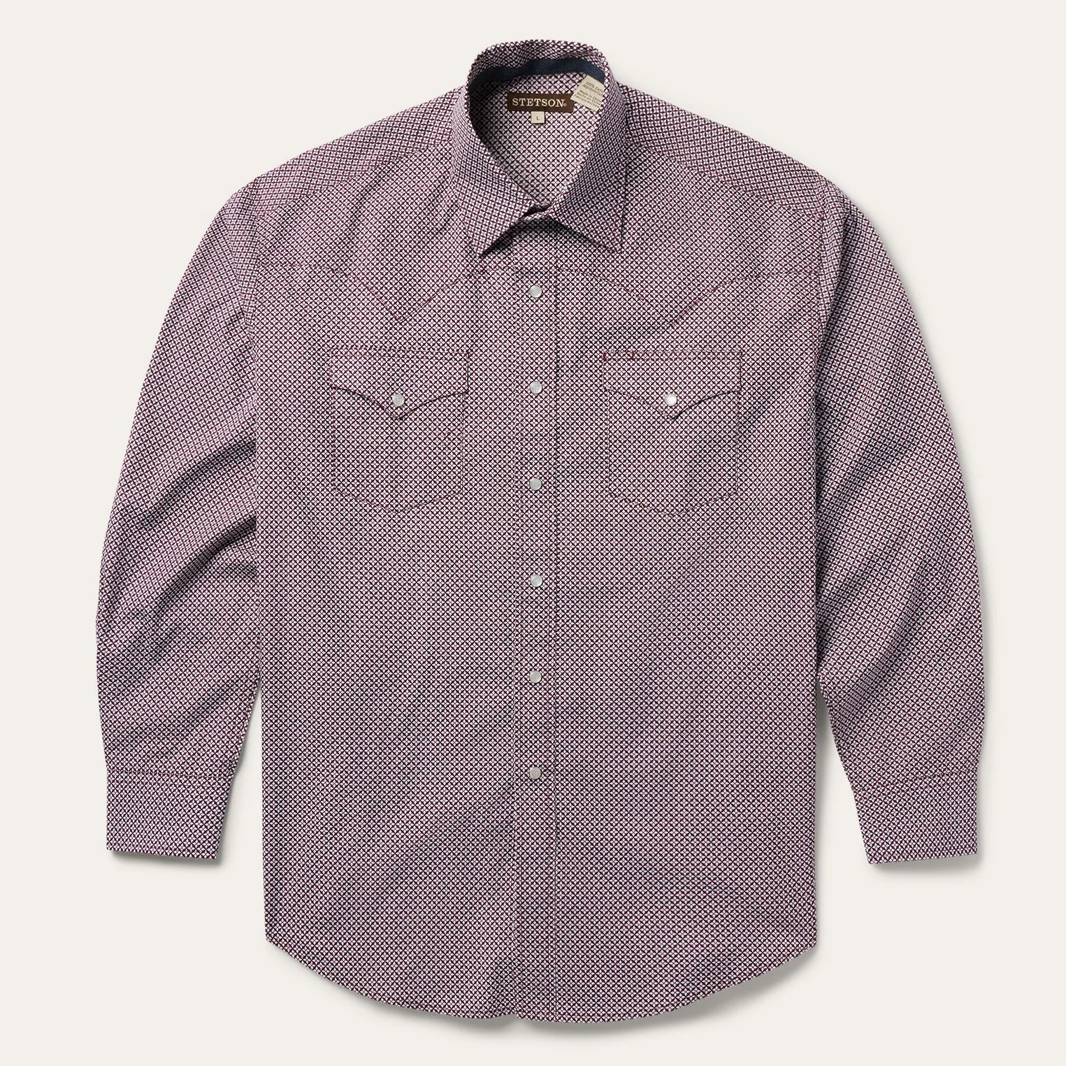 Four Point Geo Print Western Shirt -STETSON