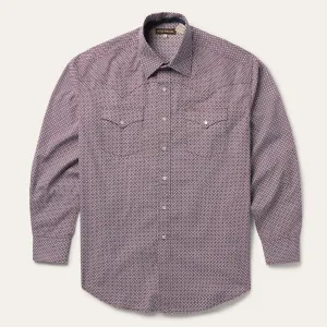 Four Point Geo Print Western Shirt -STETSON
