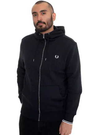 Fred Perry - Hooded Zip Through Navy - Zipper