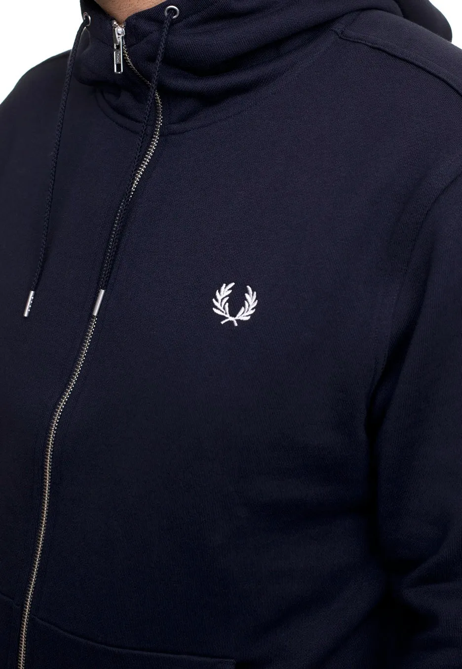 Fred Perry - Hooded Zip Through Navy - Zipper