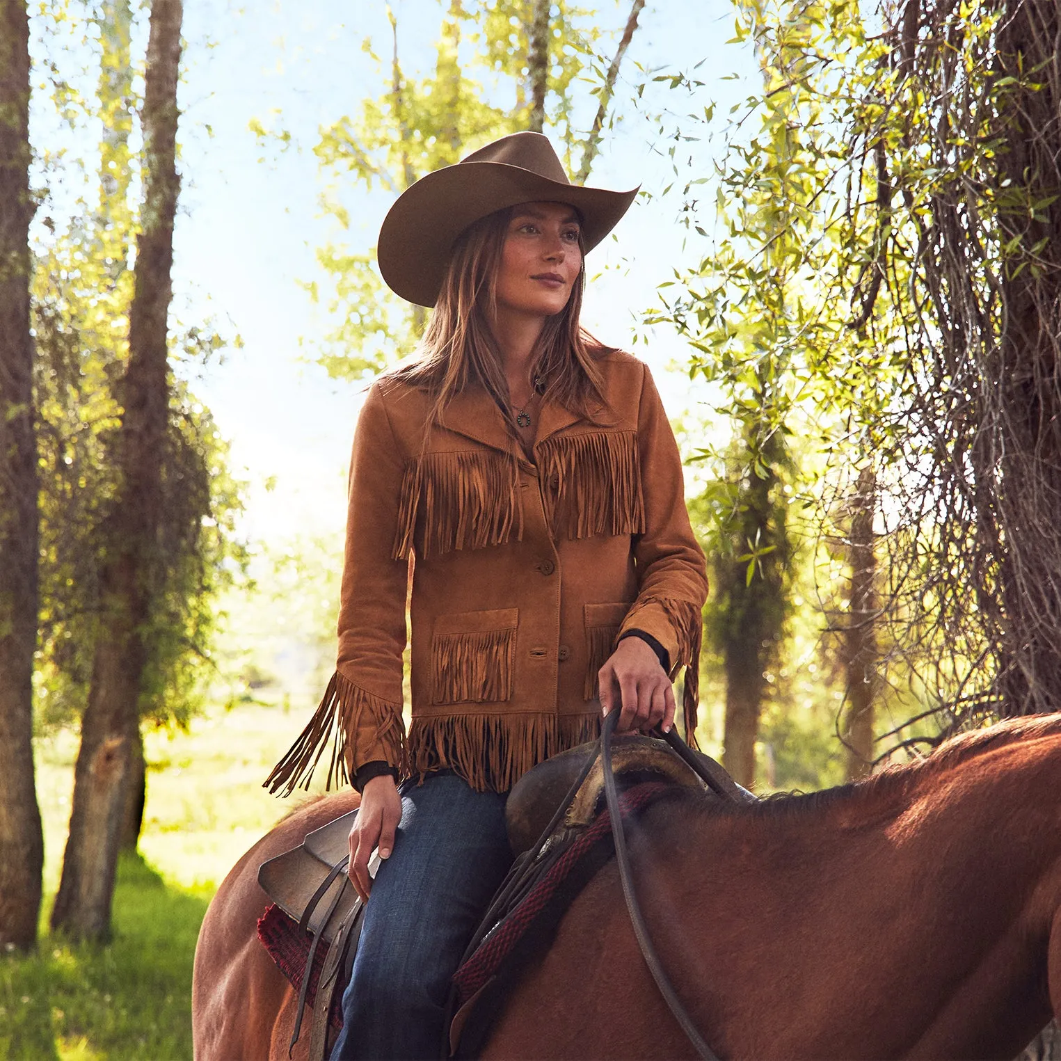 Fringe Suede Jacket -STETSON