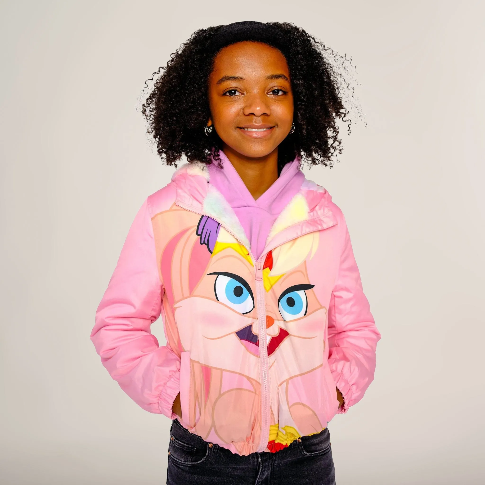 Girl's Midweight with Fur Lining Jacket