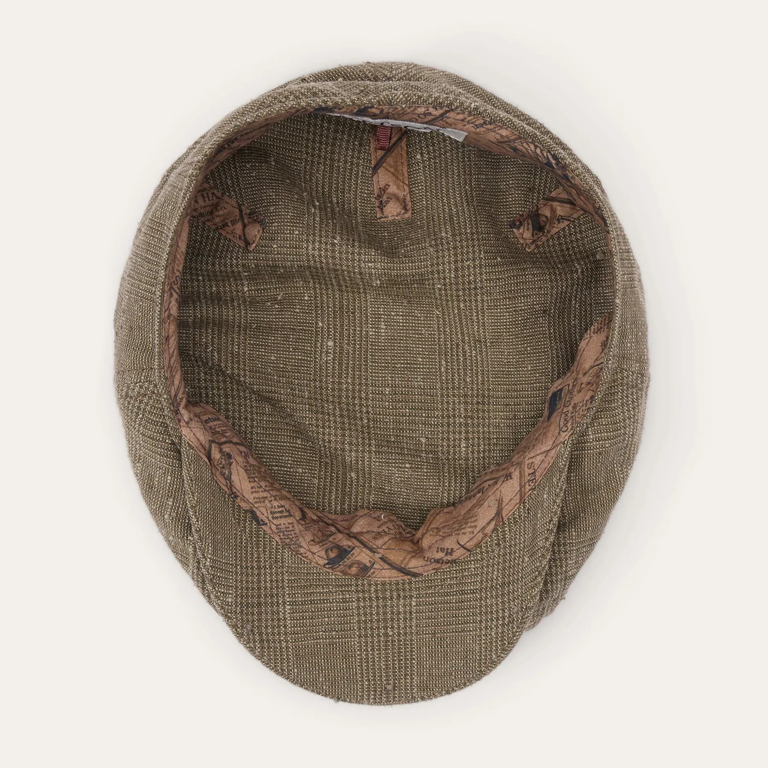 Glen Check Linen/Silk Kent Cap -STETSON