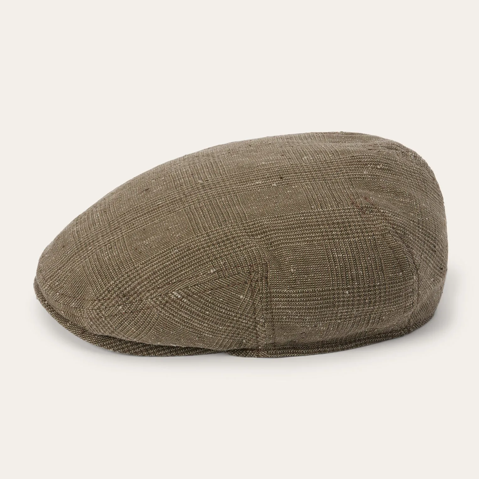 Glen Check Linen/Silk Kent Cap -STETSON