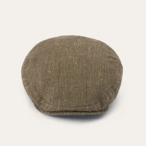 Glen Check Linen/Silk Kent Cap -STETSON