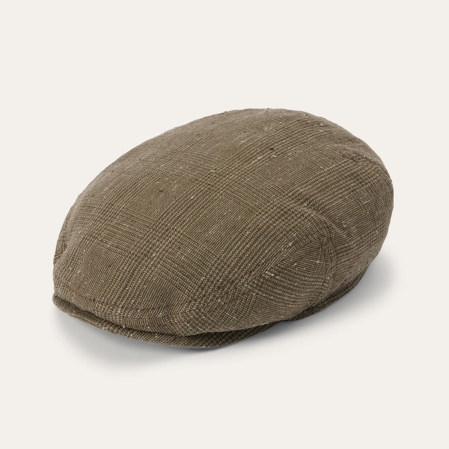Glen Check Linen/Silk Kent Cap -STETSON