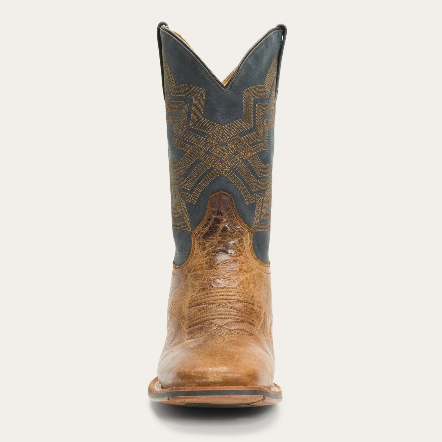 Goddard Burnished Blue & Brown Leather Boot -STETSON