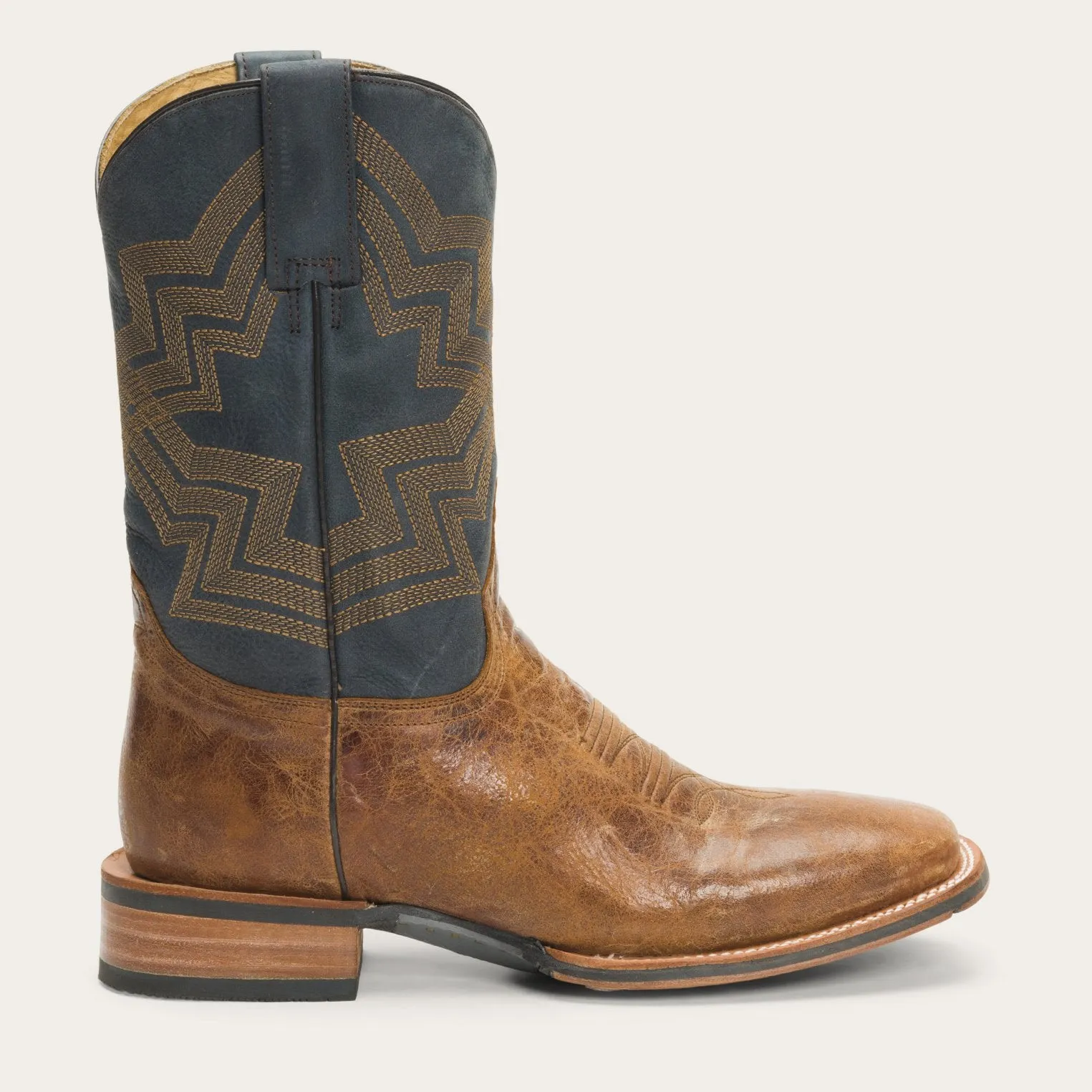 Goddard Burnished Blue & Brown Leather Boot -STETSON