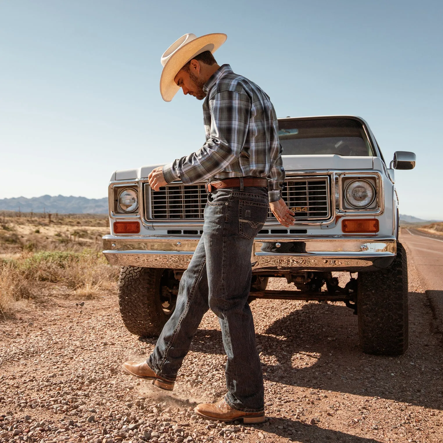Goddard Burnished Blue & Brown Leather Boot -STETSON