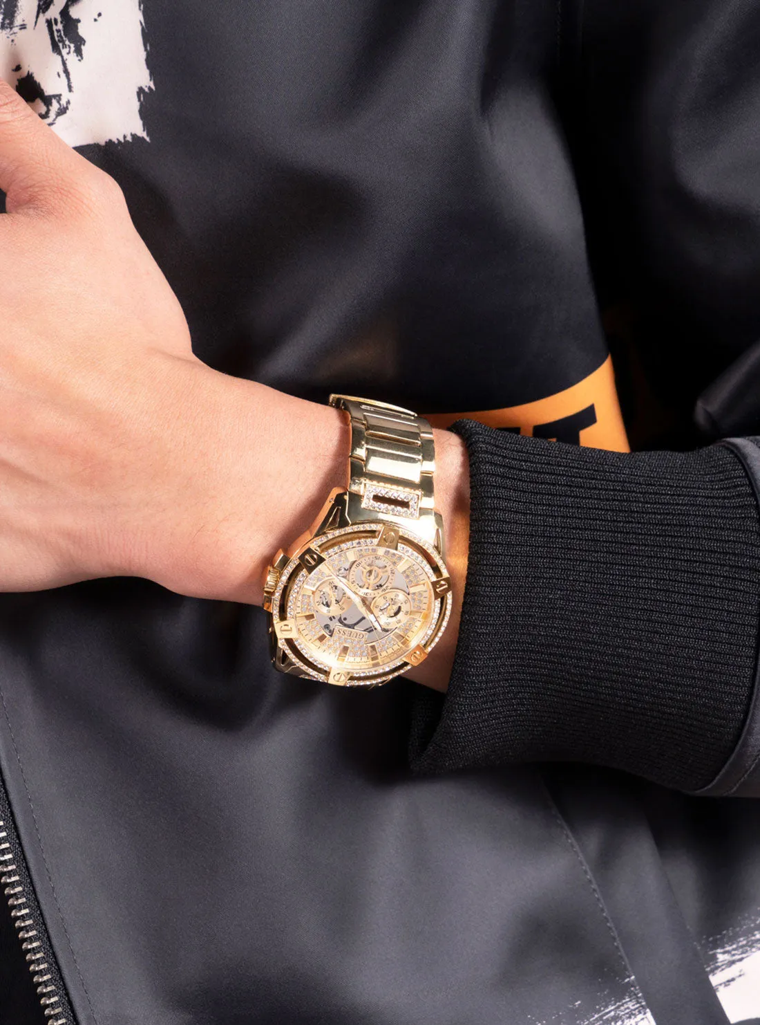 Gold King Crystal Watch Guess