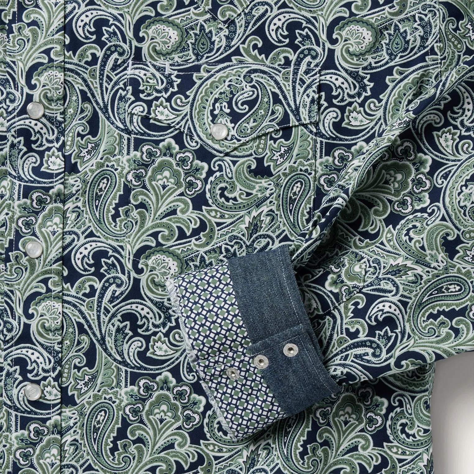 Greenspring Paisley Print Western Shirt -STETSON