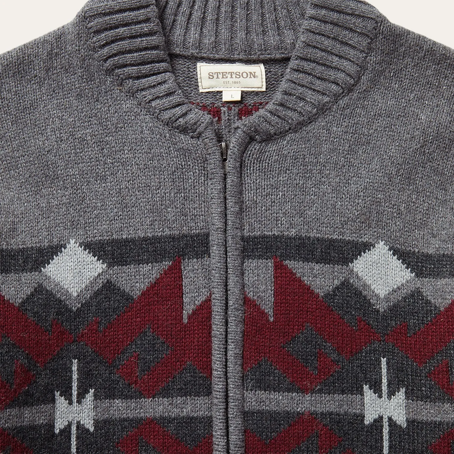 Grey Aztec Cardigan -STETSON