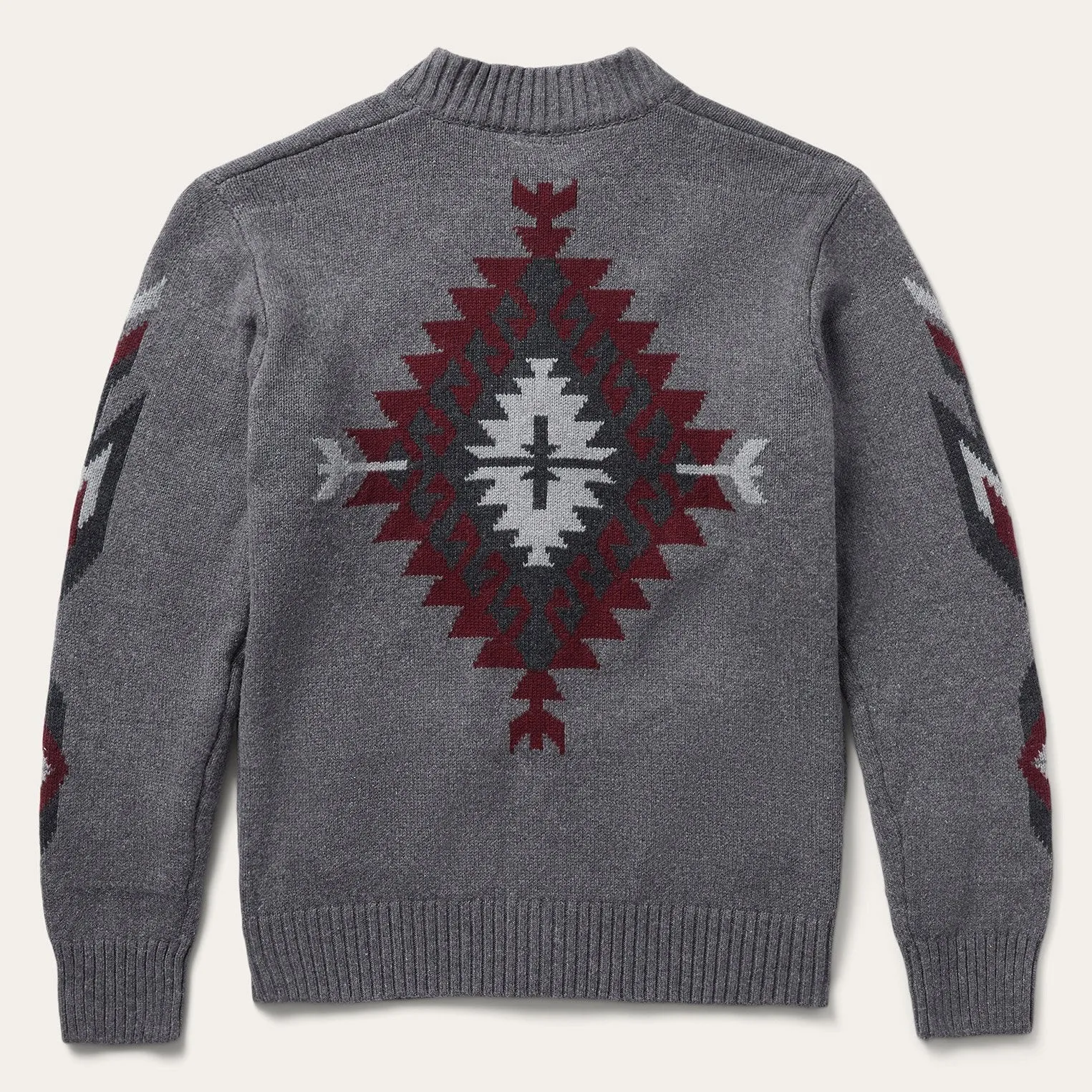 Grey Aztec Cardigan -STETSON