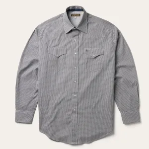 Grey Geo Print Western Shirt -STETSON