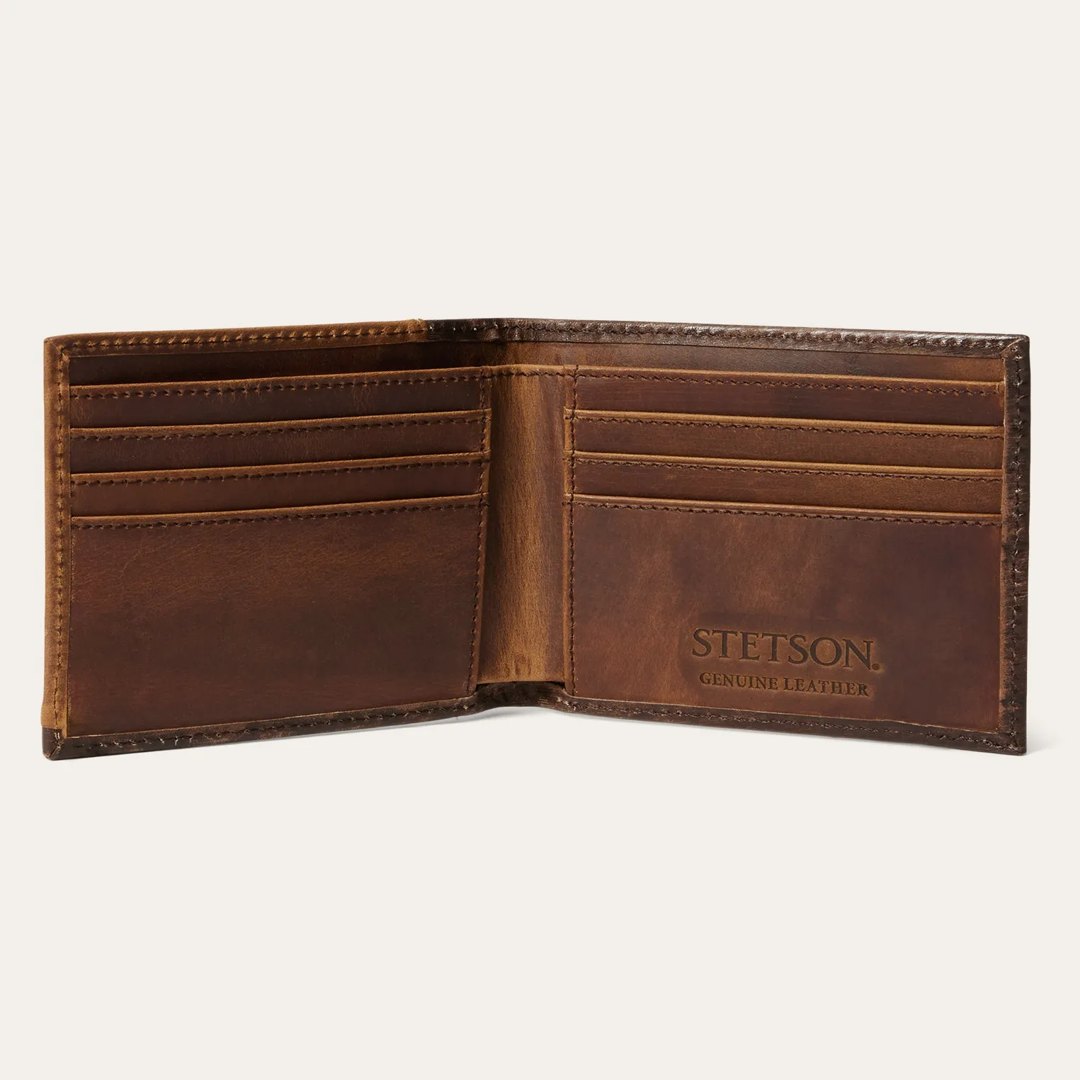 Hair-On-Hide Concho Bi-Fold Wallet -STETSON