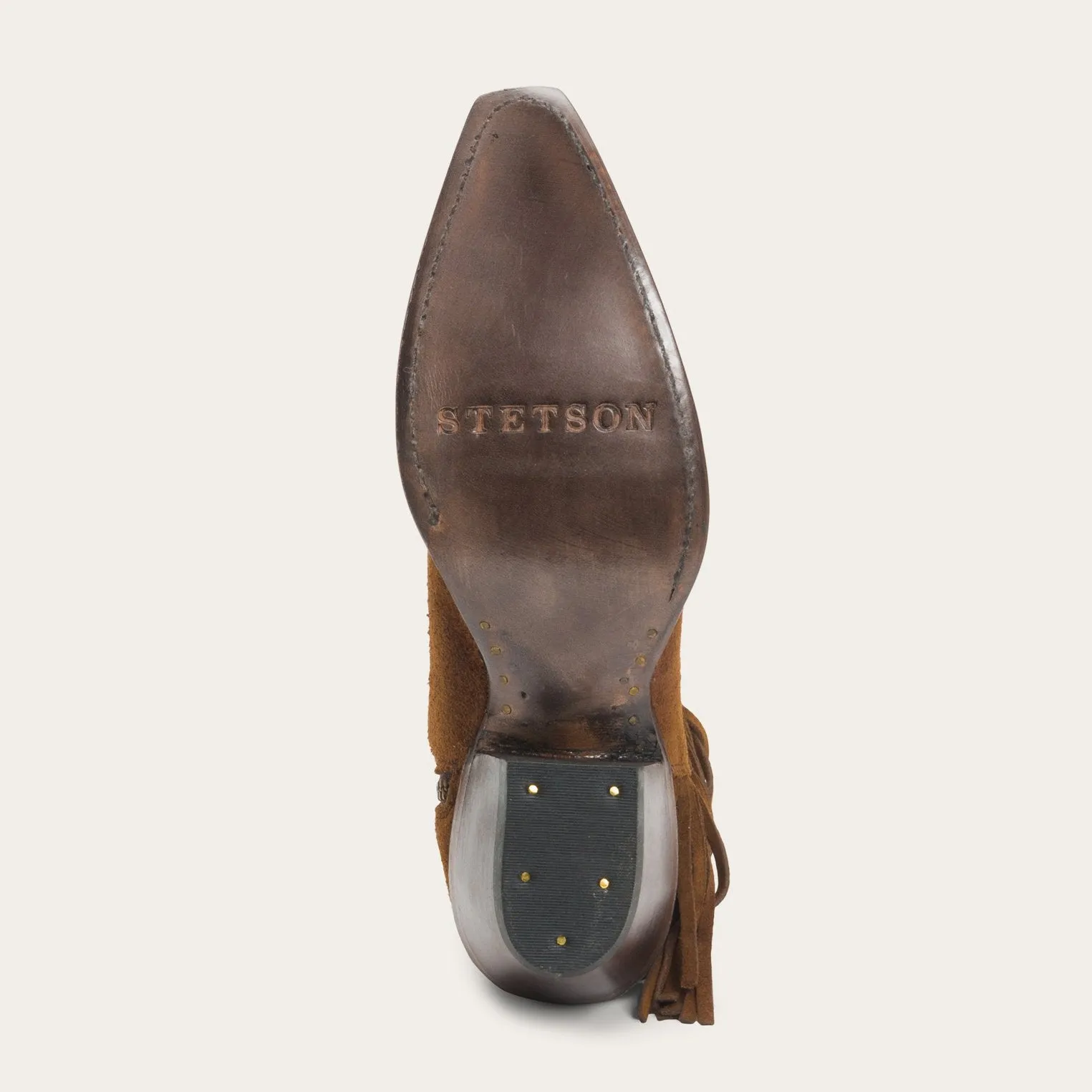 Halle Suede Fringe Side Zip Boot -STETSON
