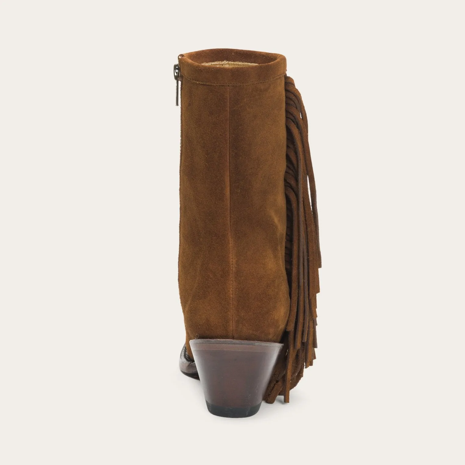 Halle Suede Fringe Side Zip Boot -STETSON