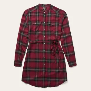Harvest Plaid Tie Dress -STETSON