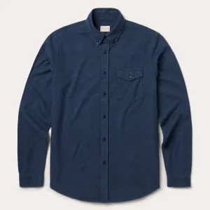 Heathered Flannel Button-Down Shirt -STETSON