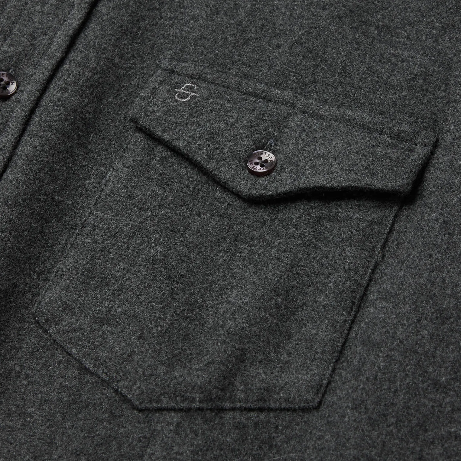 Heathered Flannel Button-Down Shirt -STETSON
