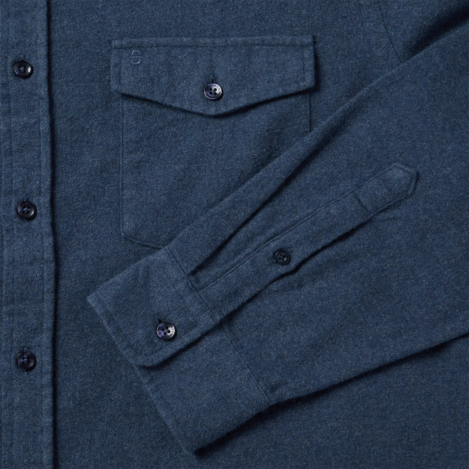 Heathered Flannel Button-Down Shirt -STETSON