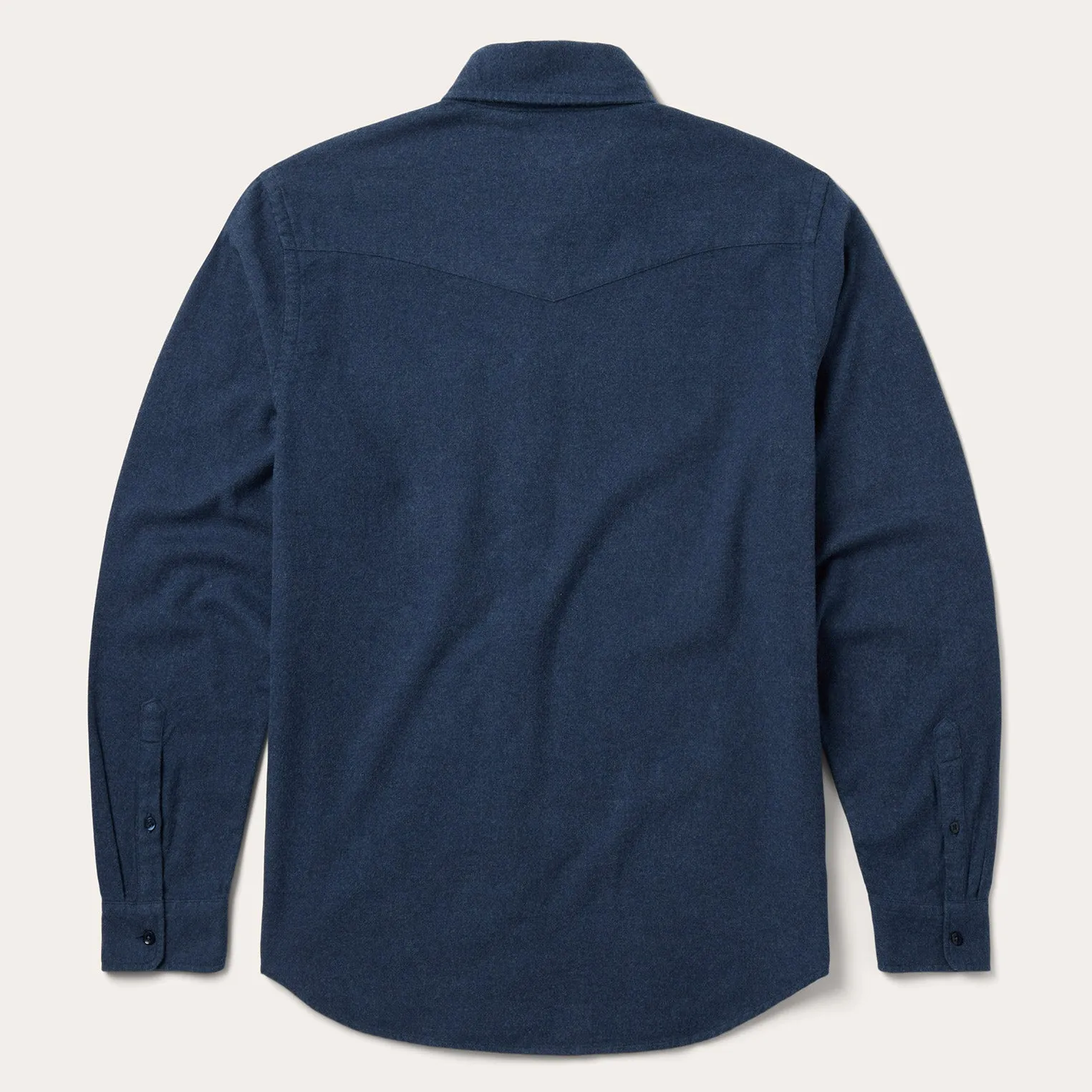 Heathered Flannel Button-Down Shirt -STETSON