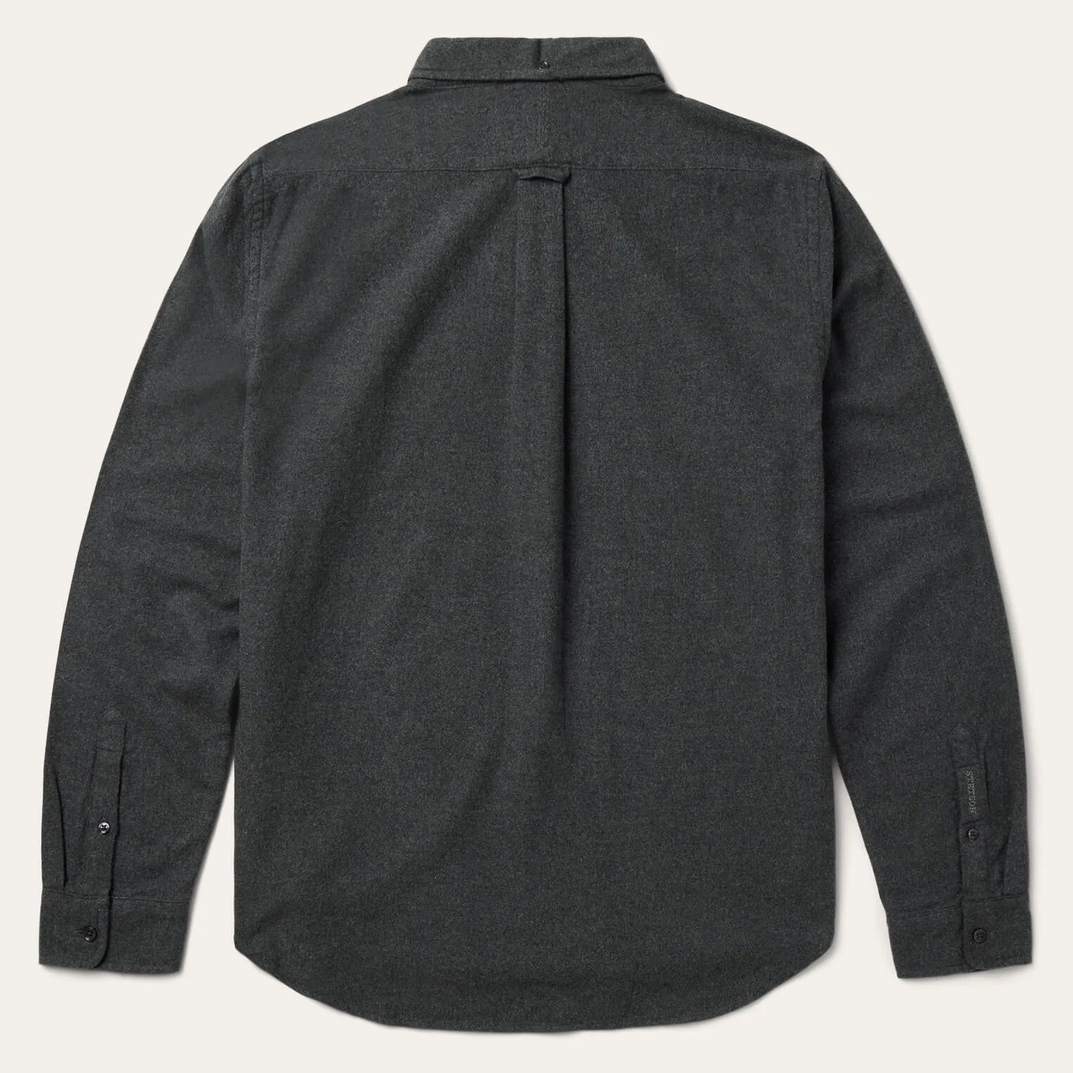 Heathered Flannel Button-Down Shirt -STETSON