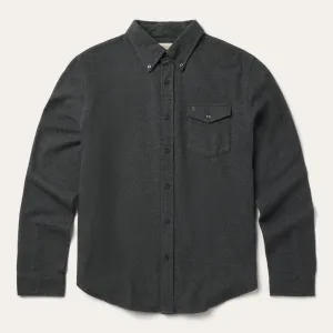 Heathered Flannel Button-Down Shirt -STETSON