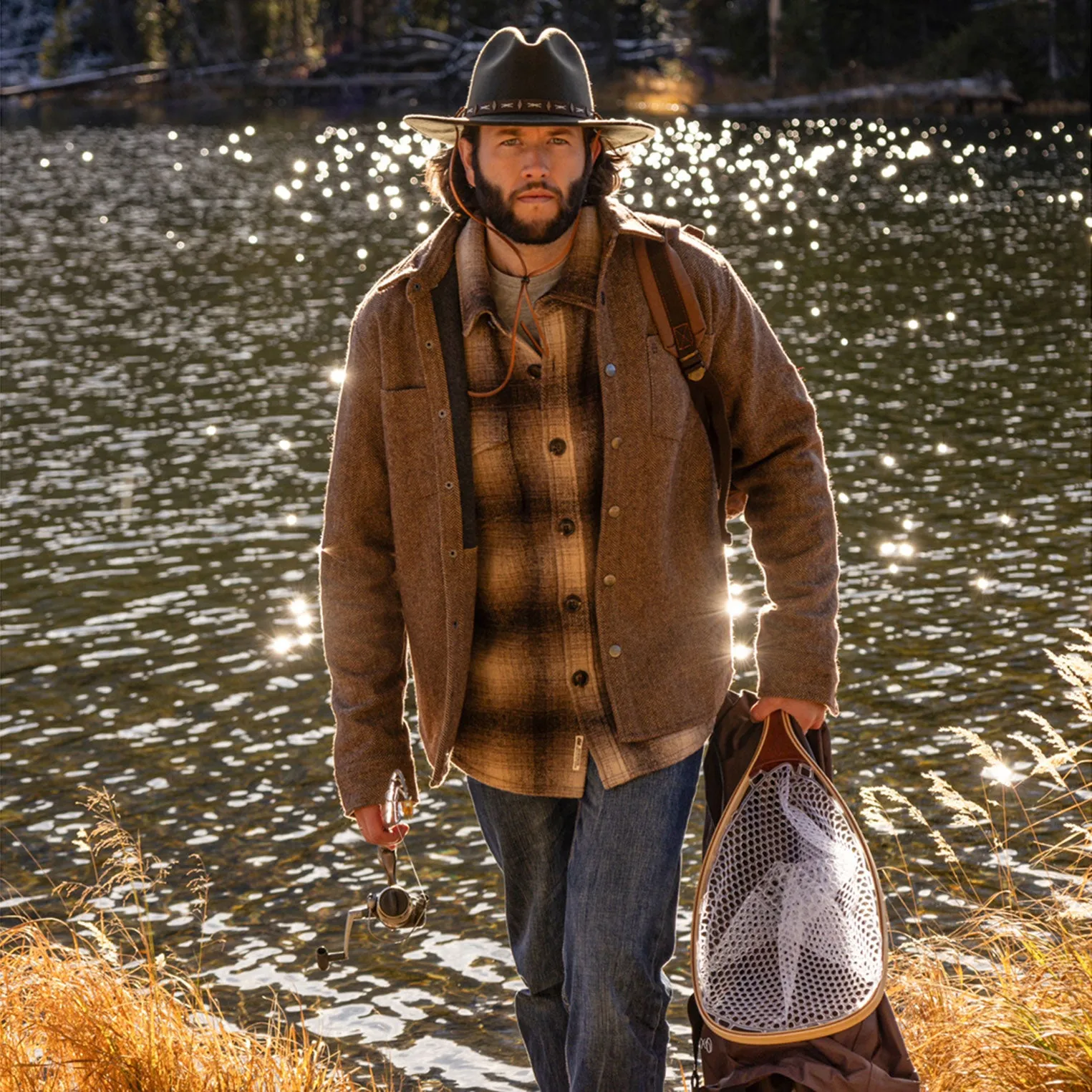 Herringbone Shirt Jacket -STETSON