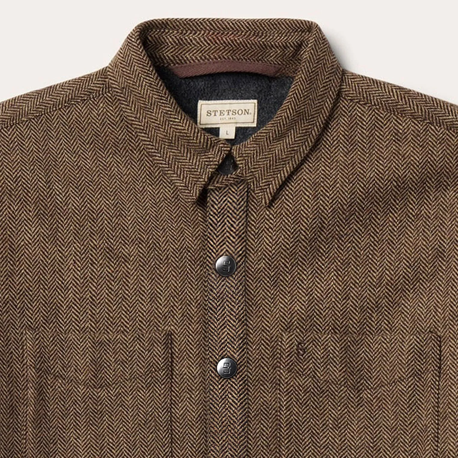 Herringbone Shirt Jacket -STETSON