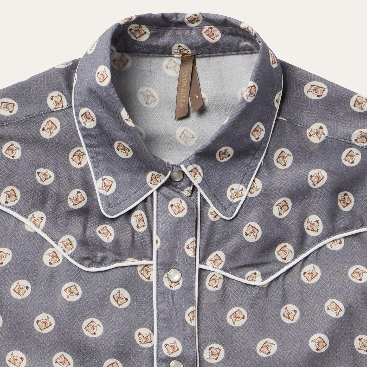 Horse Pennies Print Western Shirt -STETSON