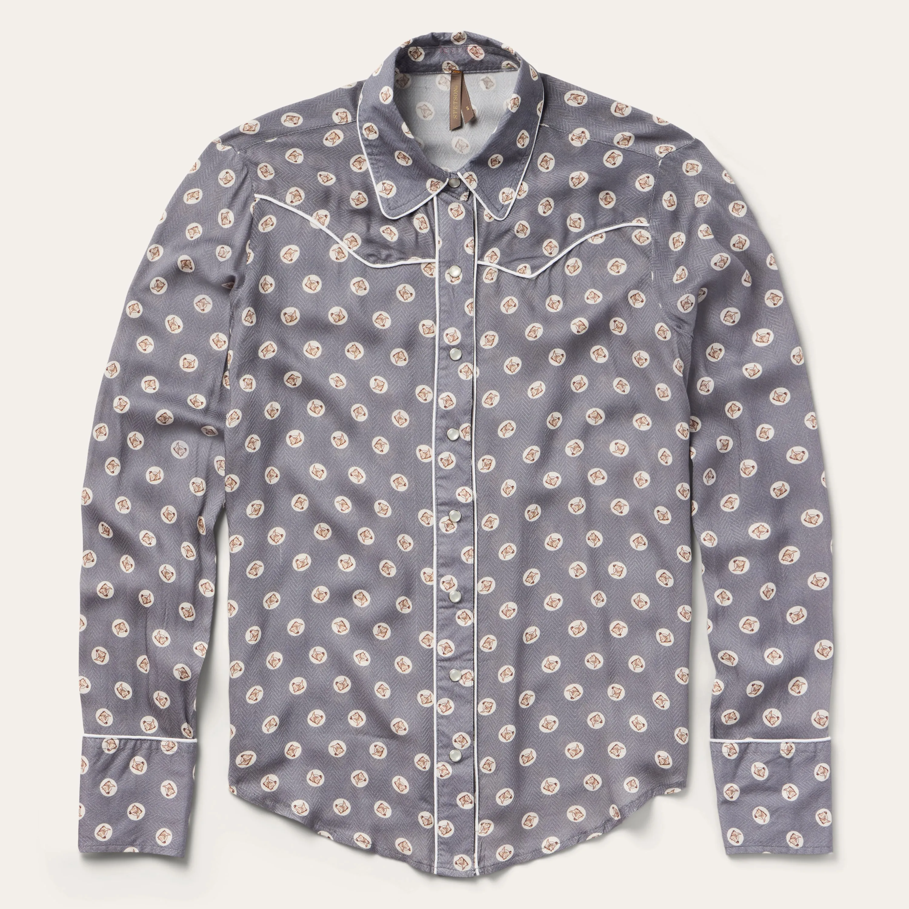 Horse Pennies Print Western Shirt -STETSON