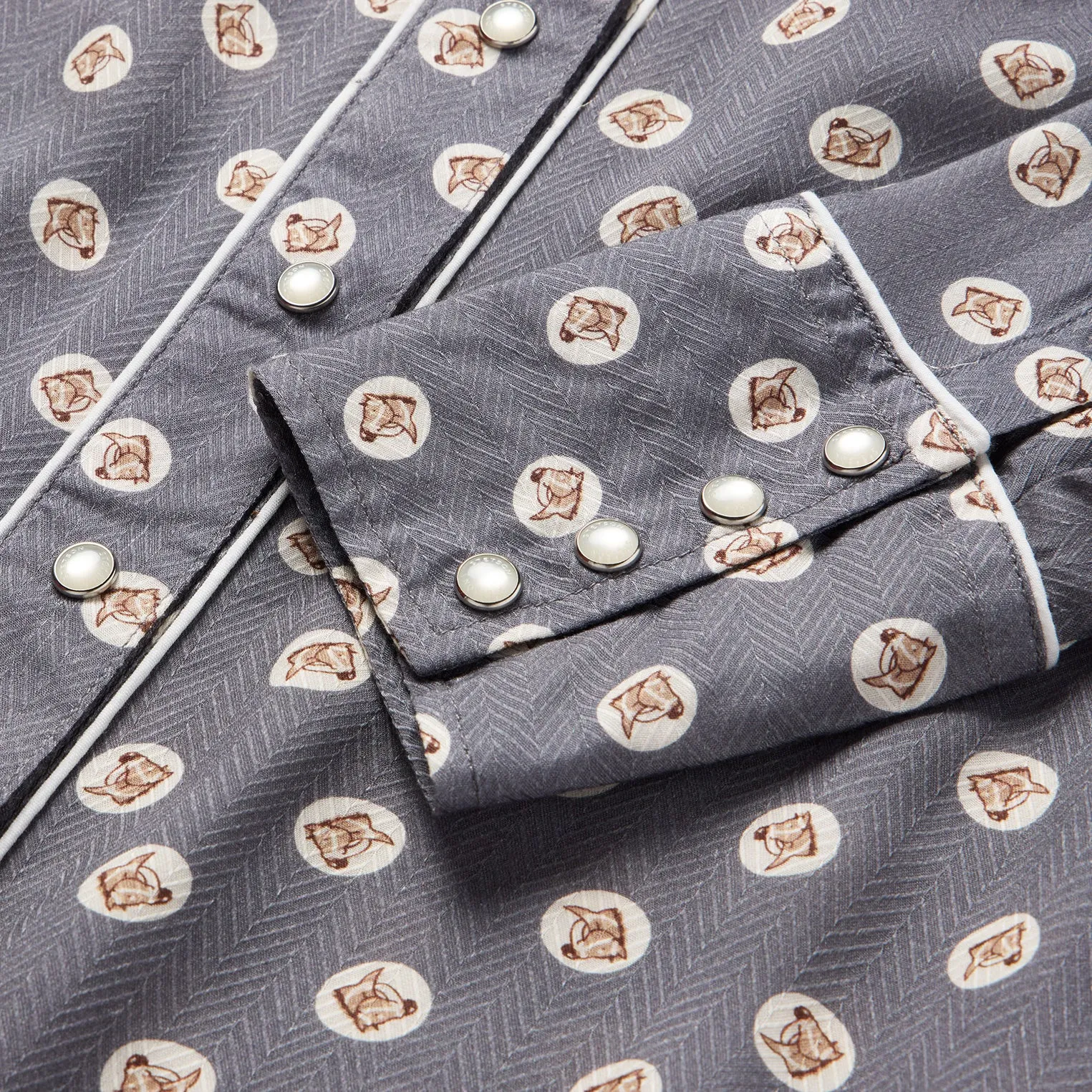 Horse Pennies Print Western Shirt -STETSON