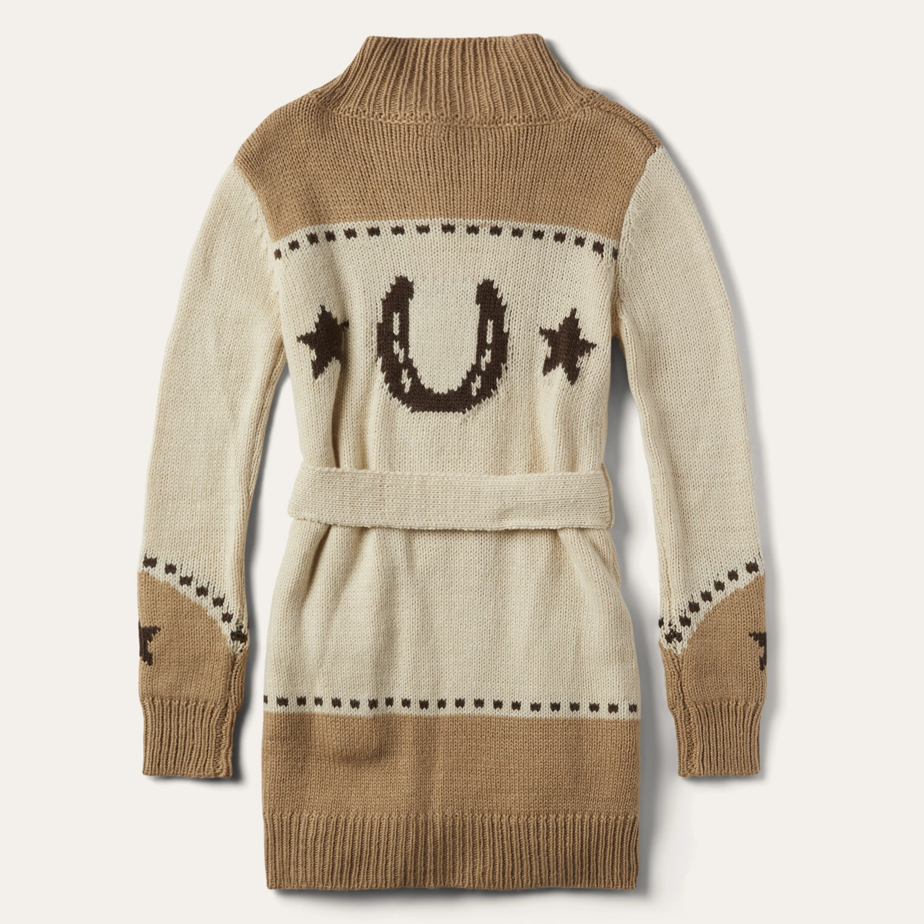 Horseshoe & Star Belted Cardigan -STETSON
