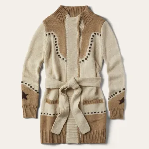 Horseshoe & Star Belted Cardigan -STETSON