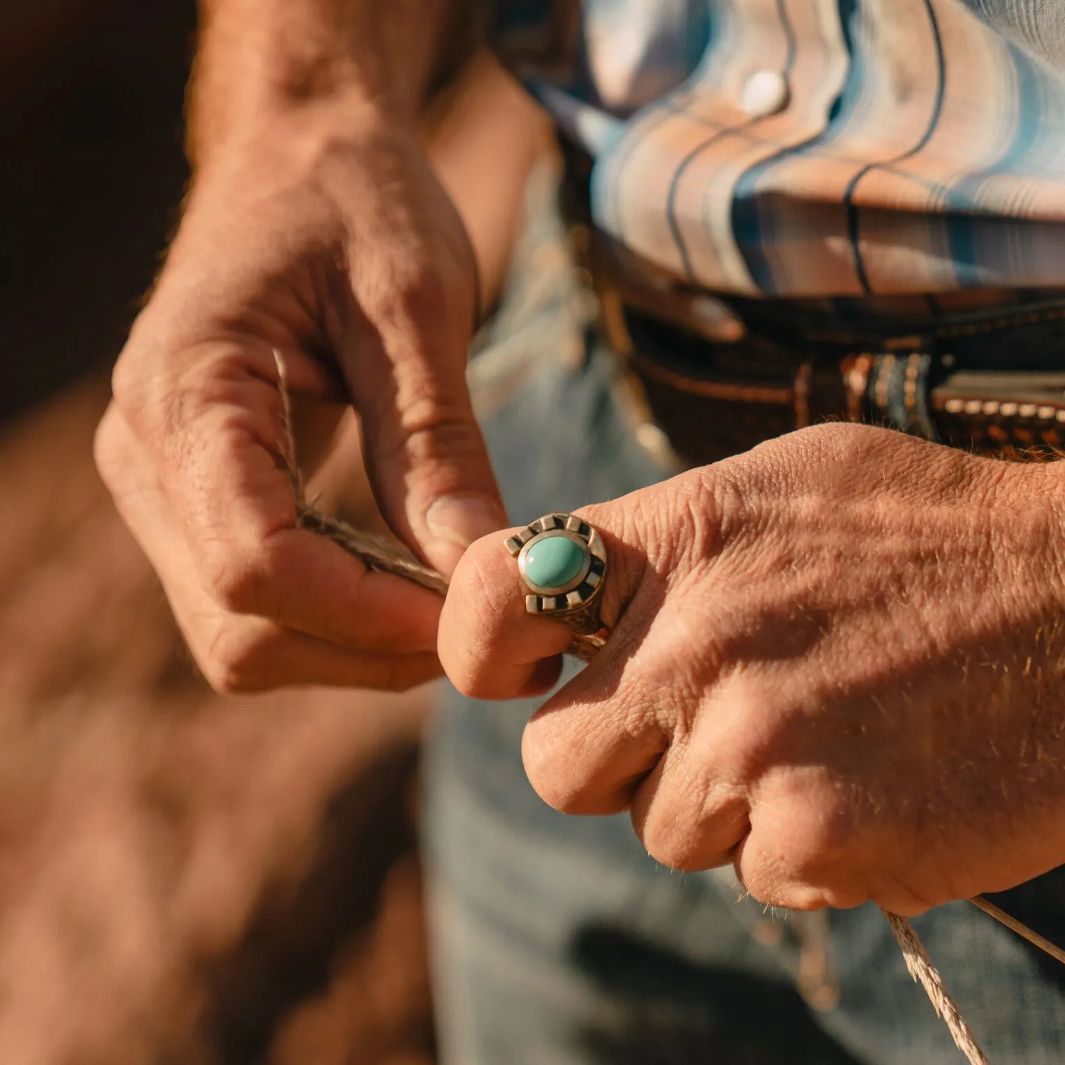 Horseshoe Ring with Turquoise -STETSON