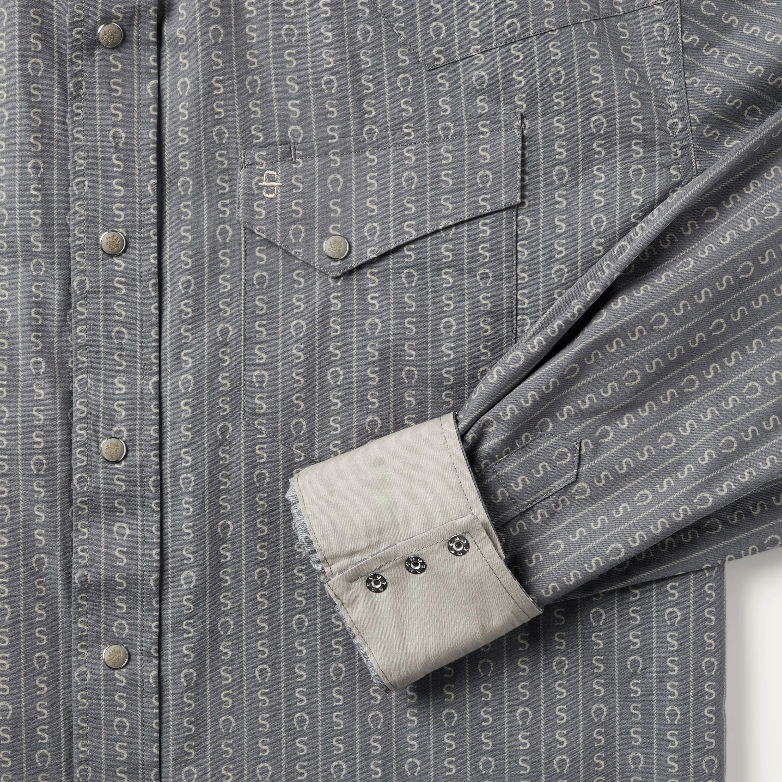 Horseshoe Stripe Print Shirt -STETSON