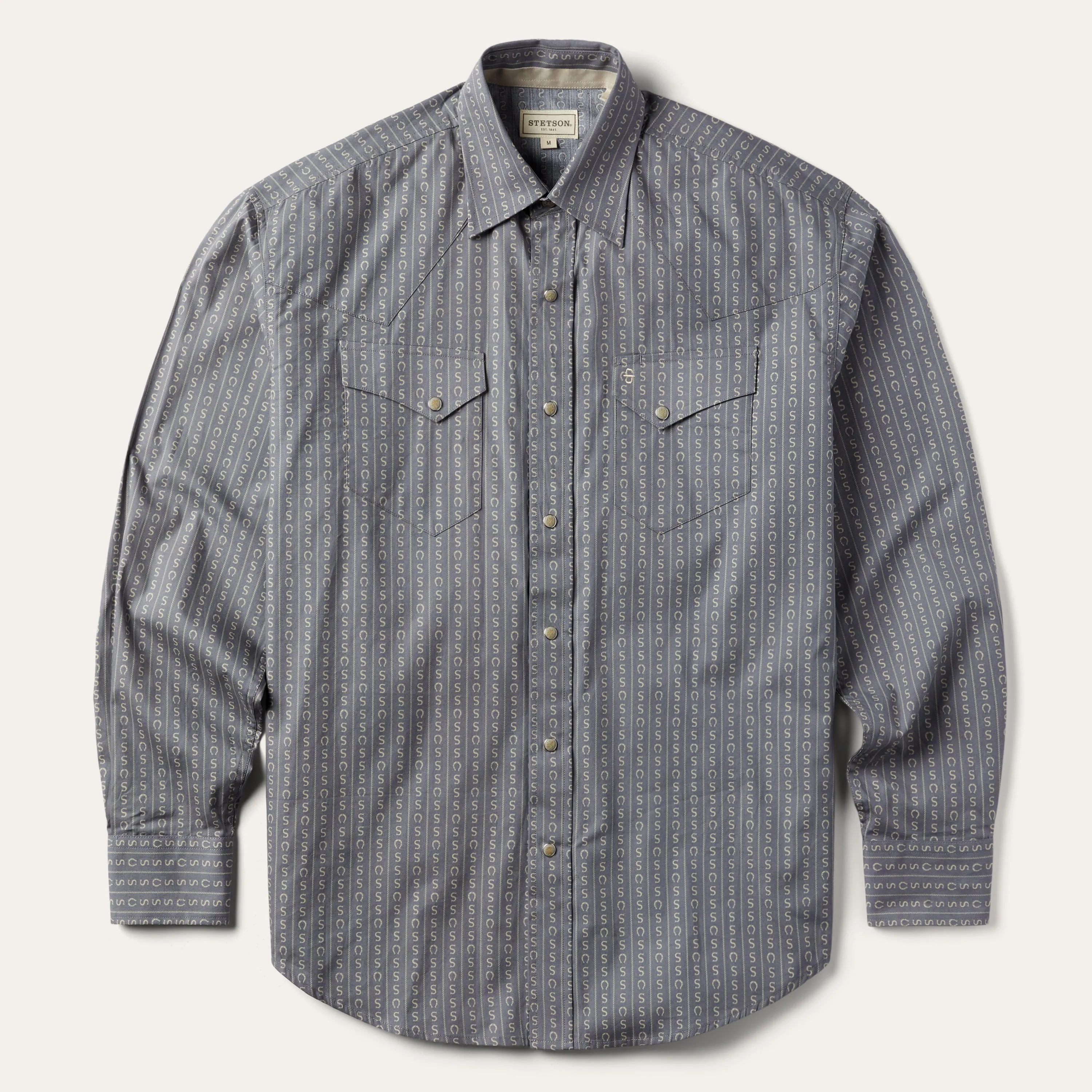 Horseshoe Stripe Print Shirt -STETSON
