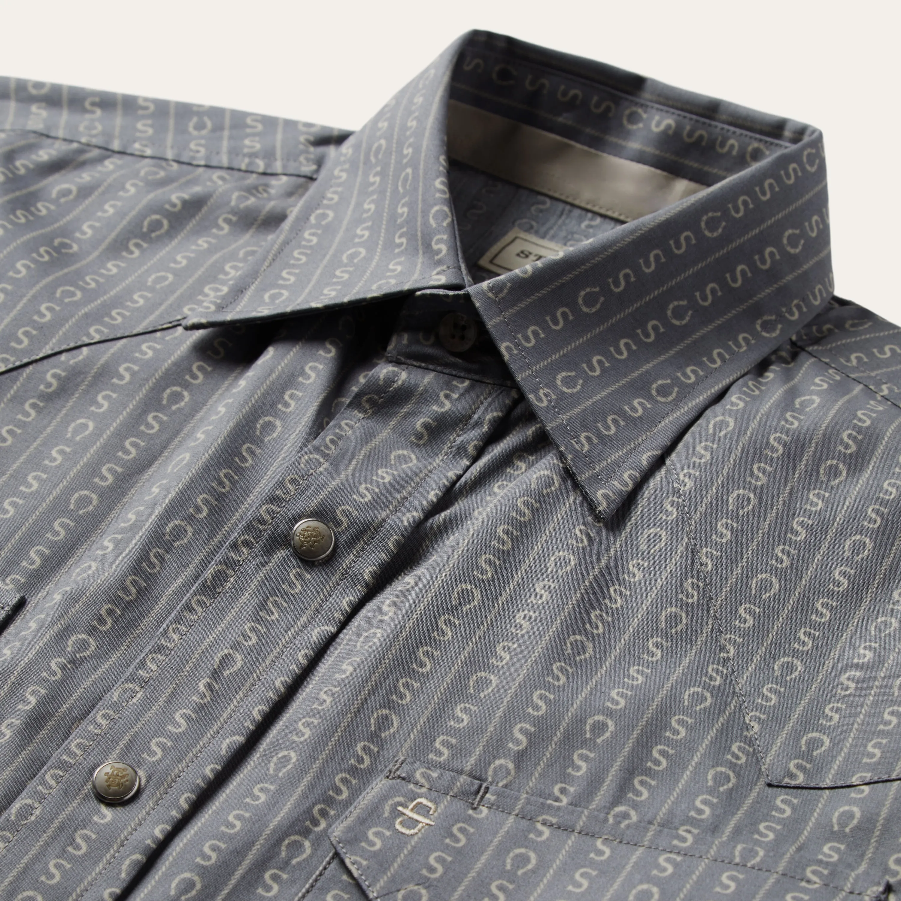 Horseshoe Stripe Print Shirt -STETSON