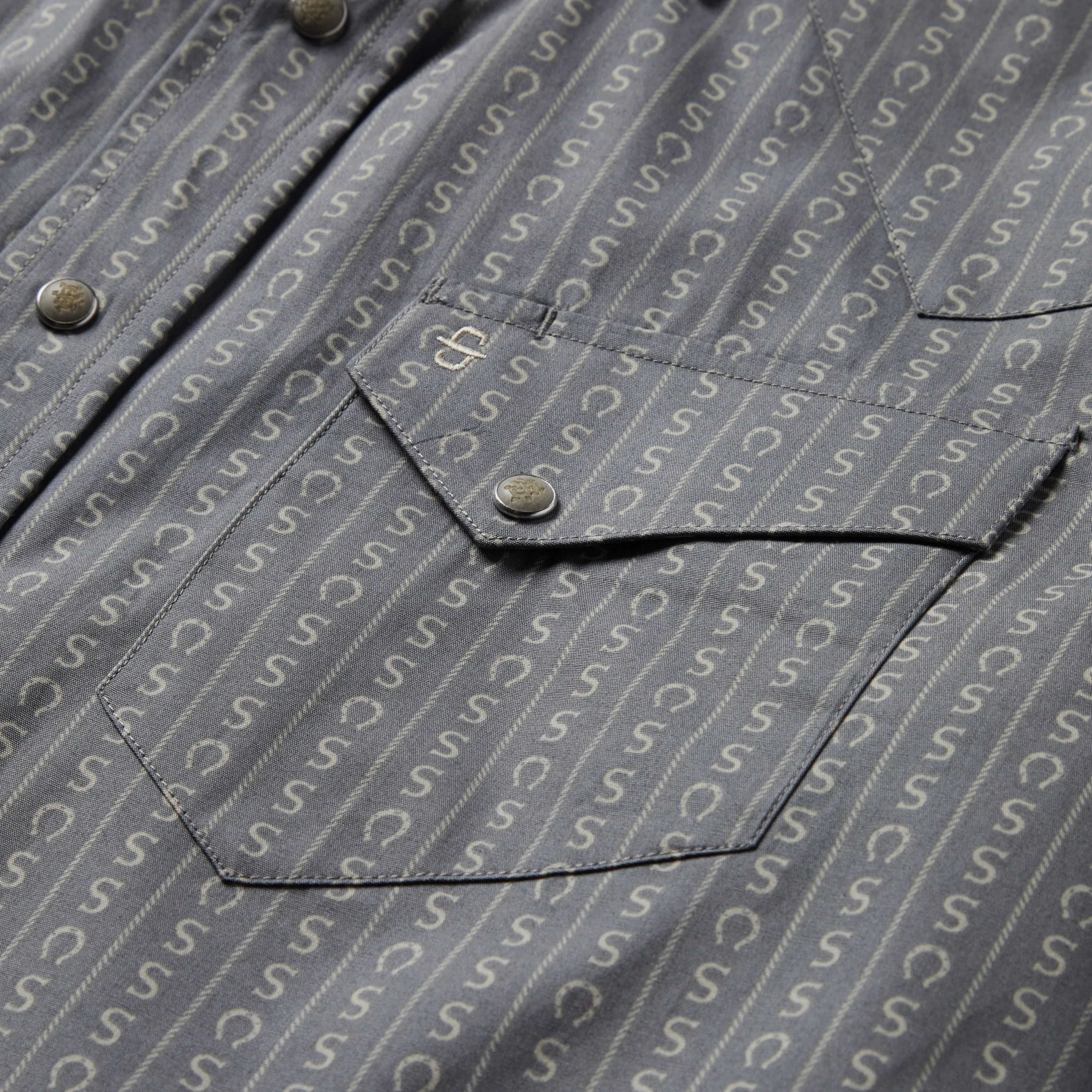 Horseshoe Stripe Print Shirt -STETSON