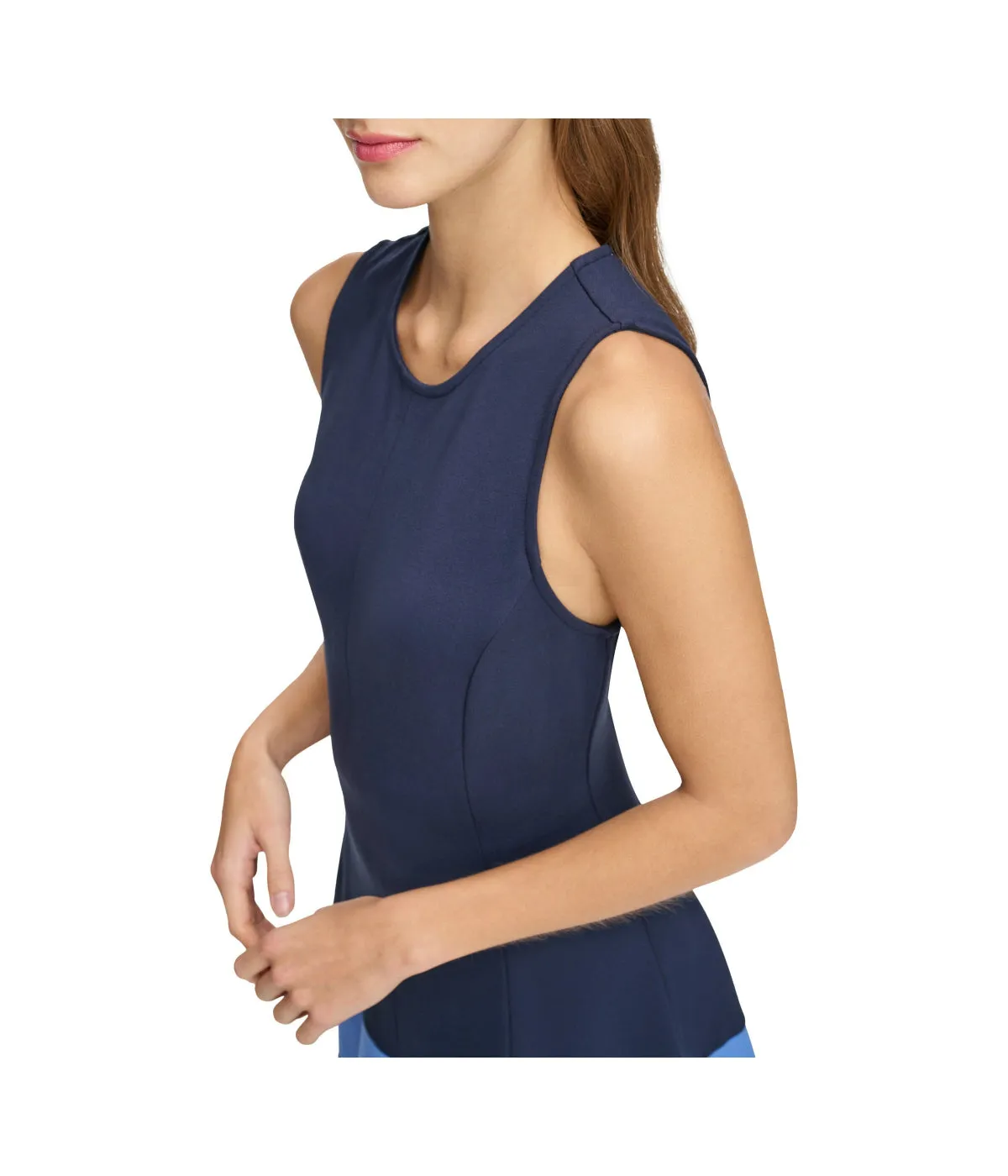 Hot Deal Sleeveless Fit & Flare Dress Navy Multi  Almost Sold Out!